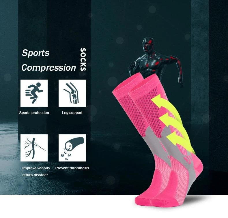 Running Compression Socks Varicose Veins Football Basketball Hiking 20-30mmhg Sports Socks Diabetes Edema Pregnancy Nurse Socks