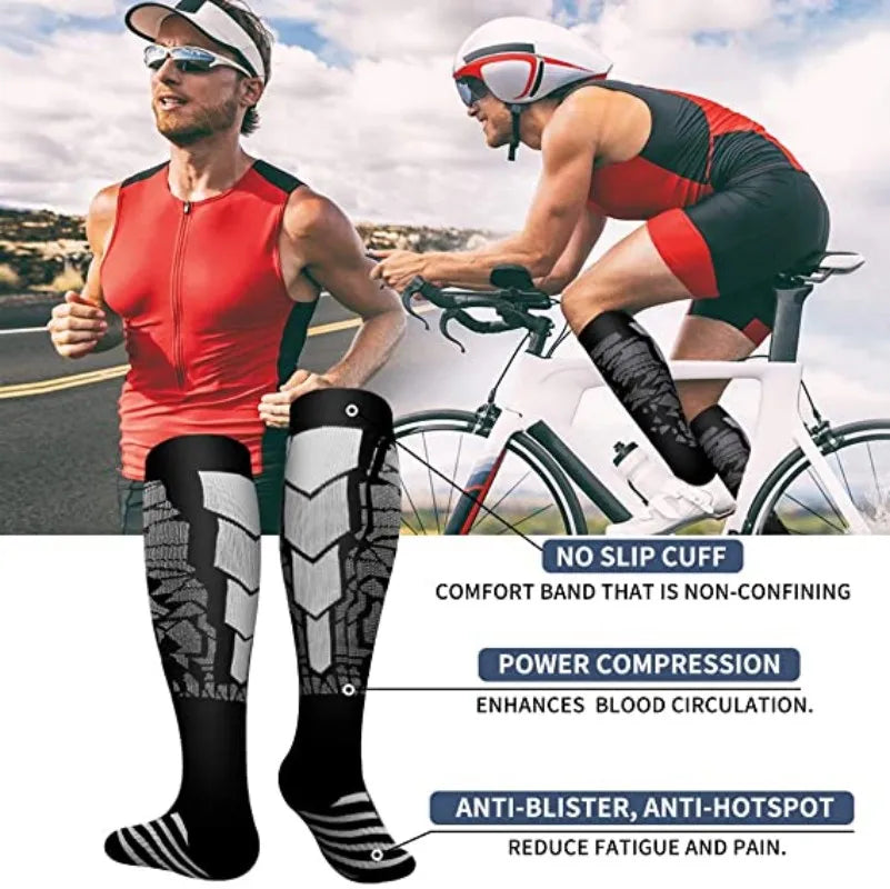 Unisex Compression Socks 20–30 mmHg | Athletic Support & Everyday Comfort