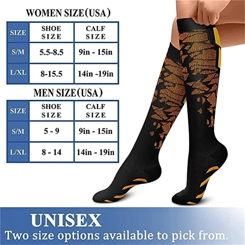 Unisex Compression Socks 20–30 mmHg | Athletic Support & Everyday Comfort