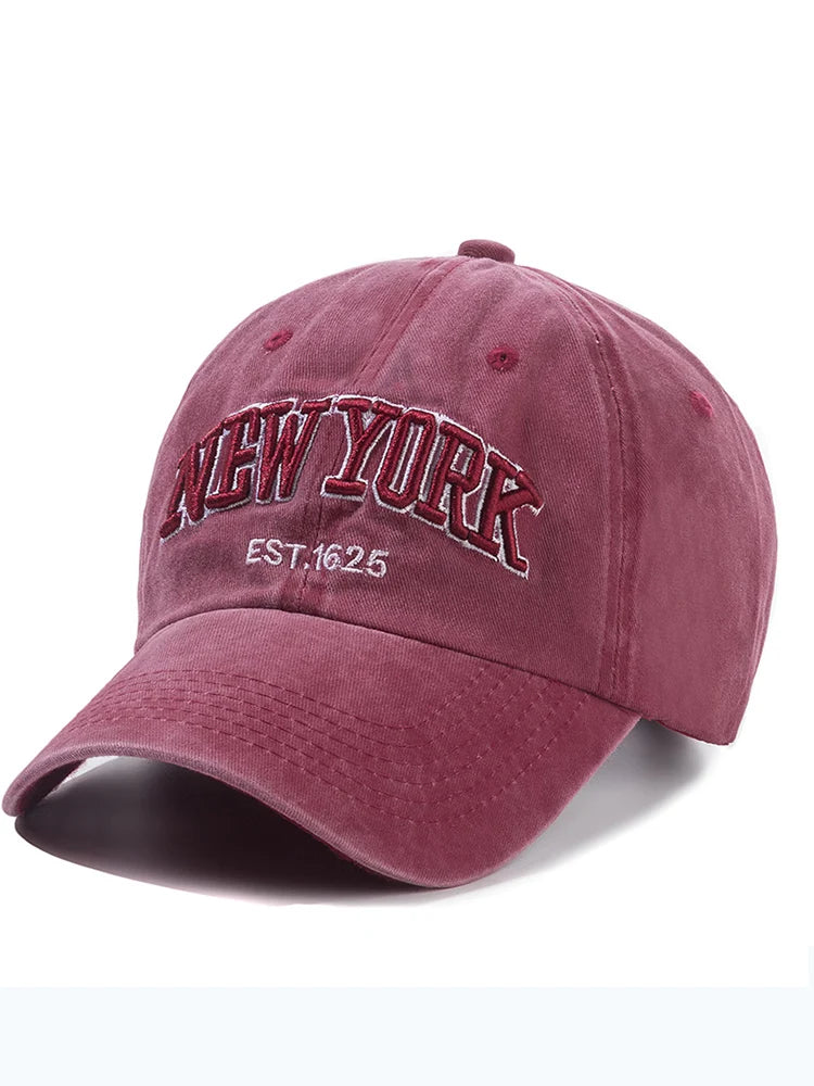 2024 New York Washed Cotton Cap For Men Women Gorras Snapback Caps Baseball Caps Sun protection Casquette Dad Hat Outdoors Cap