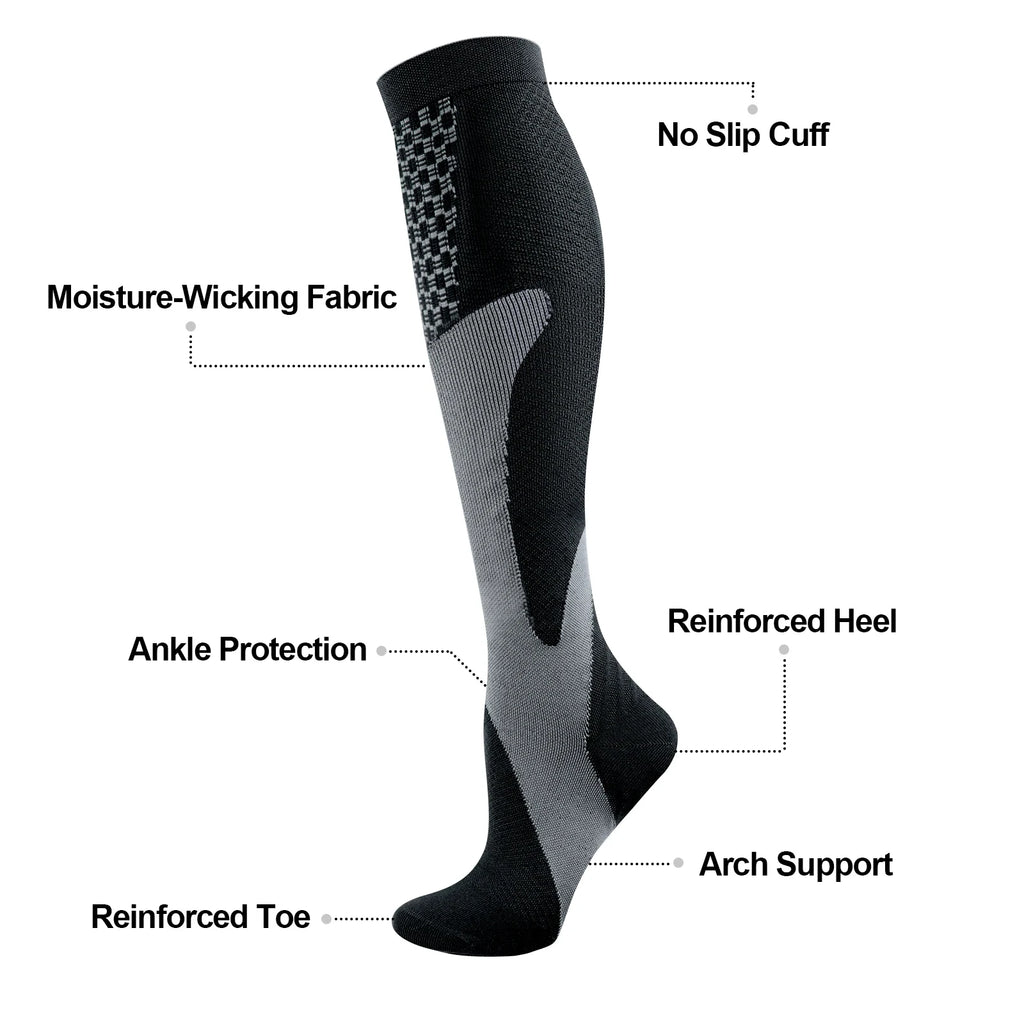 Running Compression Socks Varicose Veins Football Basketball Hiking 20-30mmhg Sports Socks Diabetes Edema Pregnancy Nurse Socks