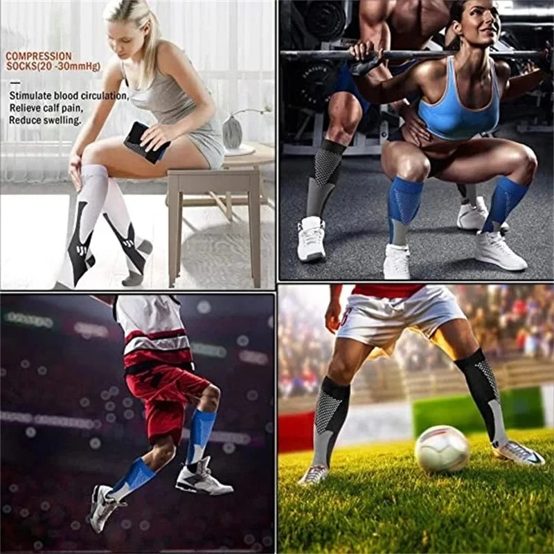 Running Compression Socks Varicose Veins Football Basketball Hiking 20-30mmhg Sports Socks Diabetes Edema Pregnancy Nurse Socks